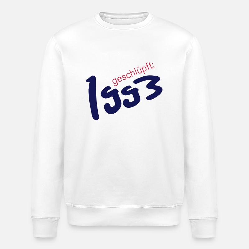 1993 geschlüpft - Stanley/Stella Unisex Bio-Sweatshirt ROLLER - Weiß