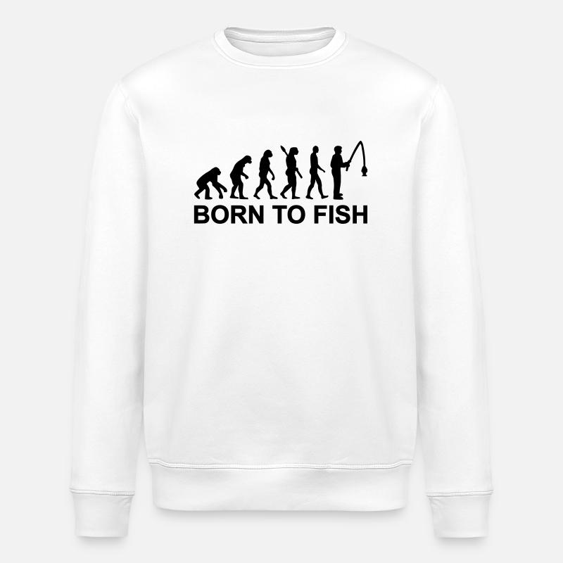 Évolution Pêche - Sweat bio ROLLER Stanley/Stella Unisexe - blanc