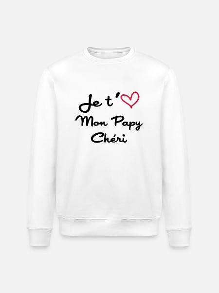 Papy Chéri / Grand-Père / Naissance / Bébé - Stanley/Stella ROLLER Unisex Organic Sweatshirt - white