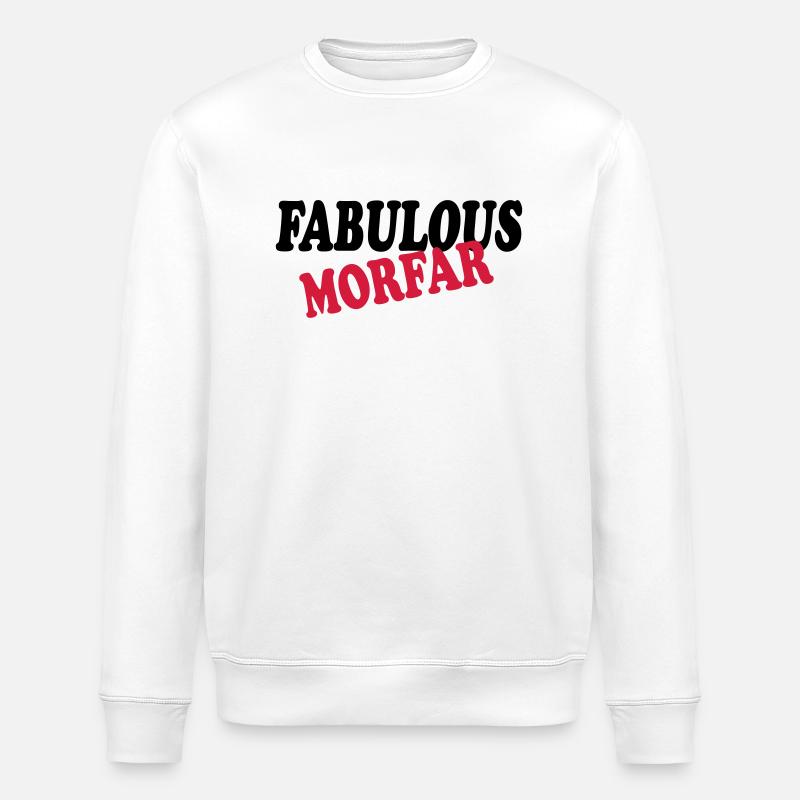 Fabulous morfar 111 - Stanley/Stella ROLLER Unisex Organic Sweatshirt - white