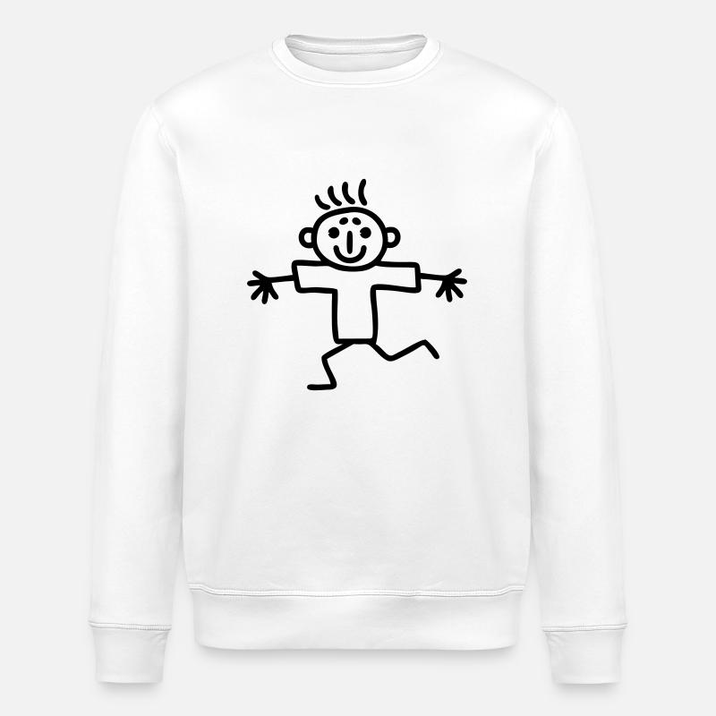 Strichmännchen Läufer - Stanley/Stella Unisex Bio-Sweatshirt ROLLER - Weiß