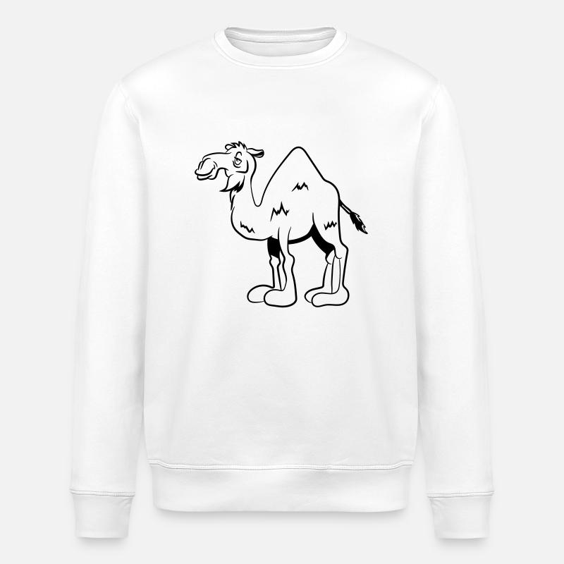 Camel witty stupid - Stanley/Stella ROLLER Unisex Organic Sweatshirt - white