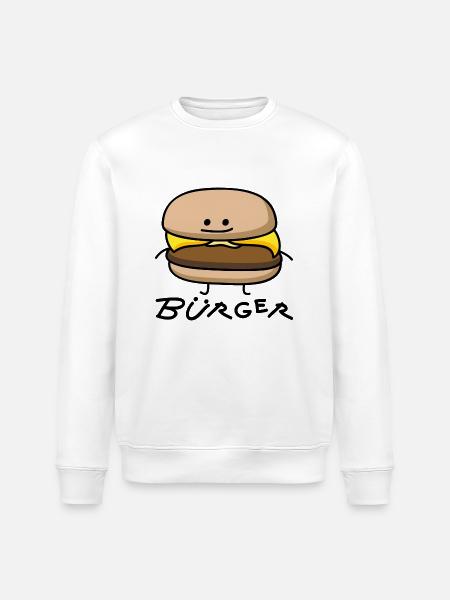 Burger als Bürger - Stanley/Stella Unisex Bio-Sweatshirt ROLLER - Weiß