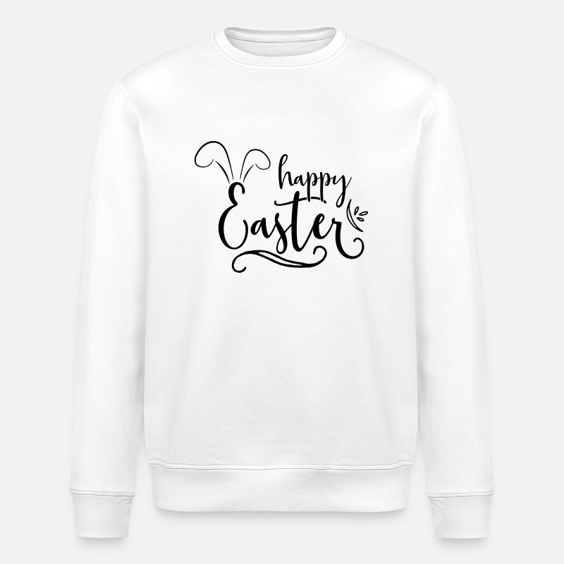 happy Easter - Stanley/Stella ROLLER Unisex Organic Sweatshirt - white