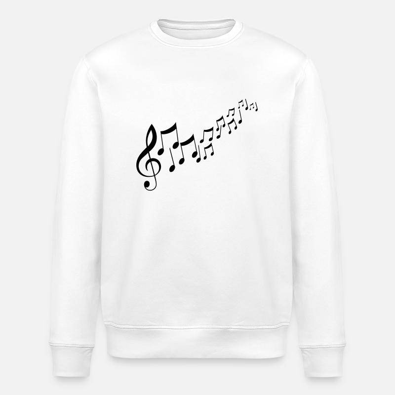 Dancing Music - Stanley/Stella ROLLER Unisex Organic Sweatshirt - white