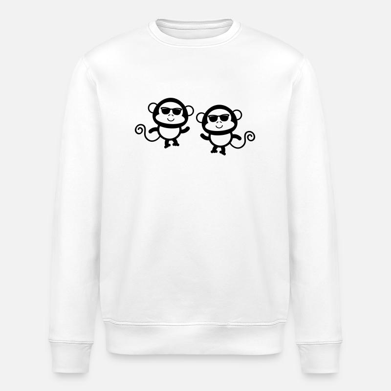 Singes cool - Sweat bio ROLLER Stanley/Stella Unisexe - blanc