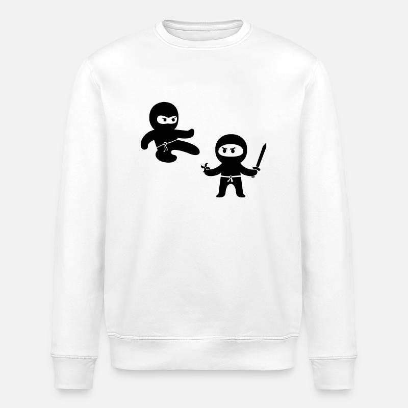ninjas - Stanley/Stella Unisex Bio-Sweatshirt ROLLER - Weiß