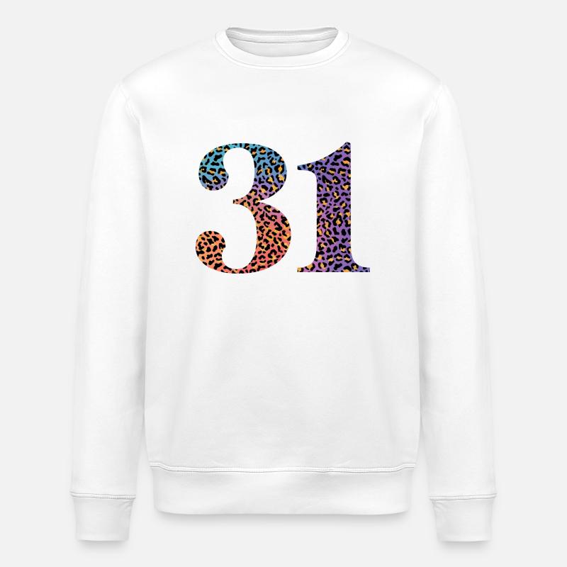 31e anniversaire léopard - Sweat bio ROLLER Stanley/Stella Unisexe - blanc