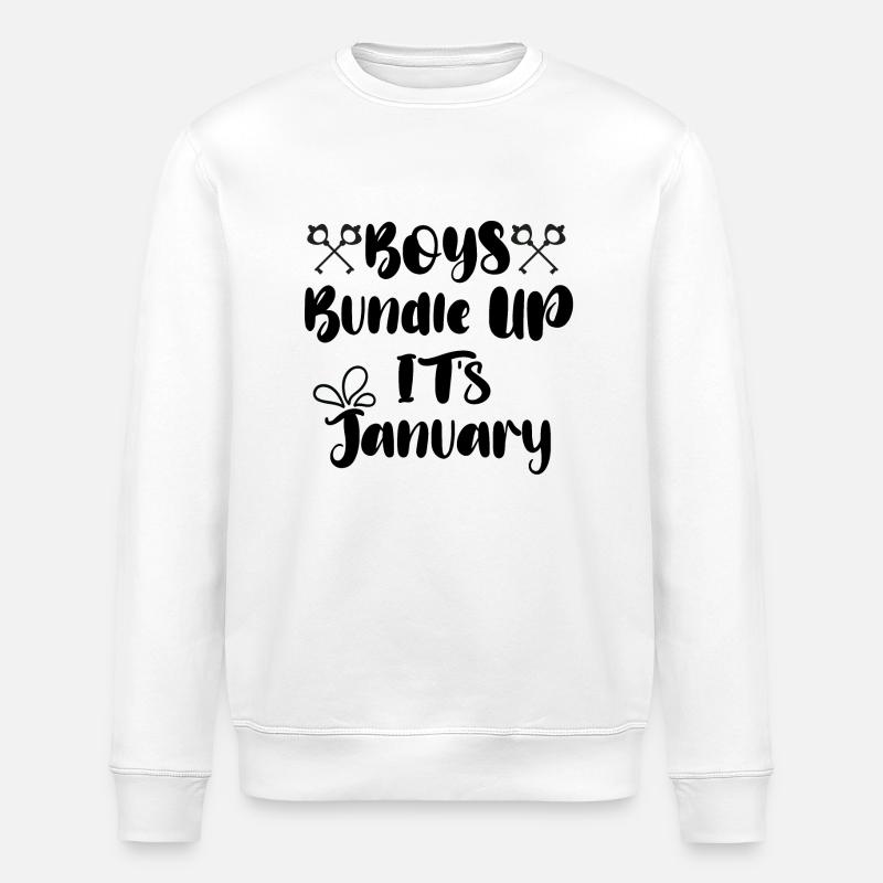 boys bundel up its january - Sweat bio ROLLER Stanley/Stella Unisexe - blanc