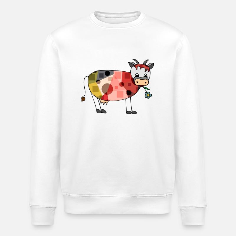 Kuh - Stanley/Stella Unisex Bio-Sweatshirt ROLLER - Weiß