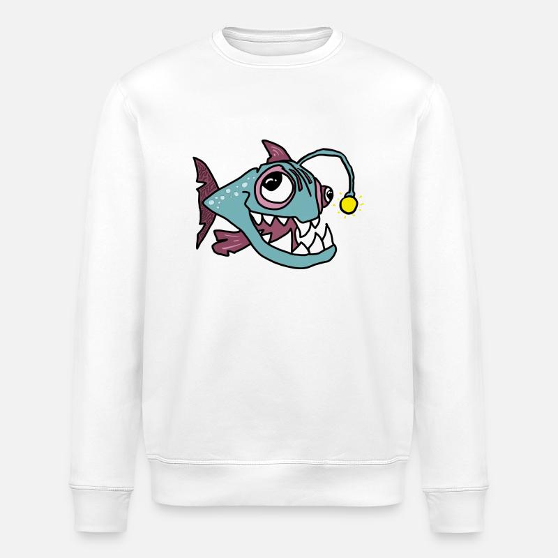 Anglerfisch - Stanley/Stella Unisex Bio-Sweatshirt ROLLER - Weiß