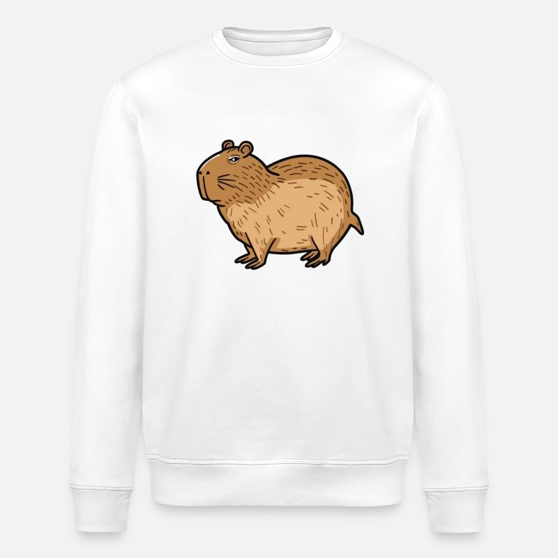 Capybara - Stanley/Stella ROLLER Unisex Organic Sweatshirt - white