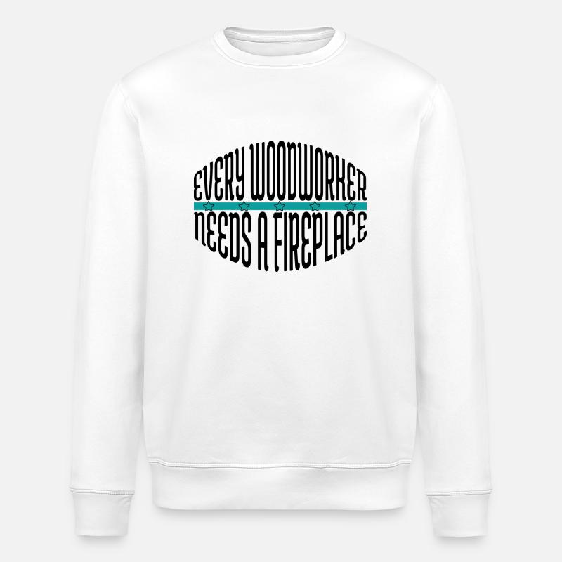 Bûcheron coolTravail du bois - Sweat bio ROLLER Stanley/Stella Unisexe - blanc