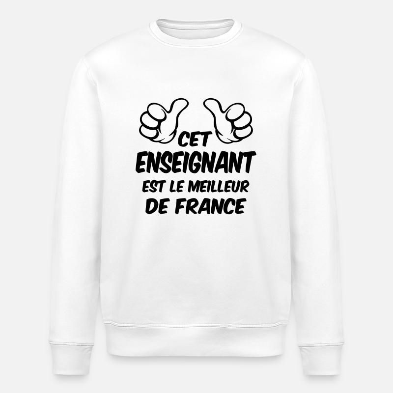 MEILLEUR ENSEIGNANT - Sweat bio ROLLER Stanley/Stella Unisexe - blanc