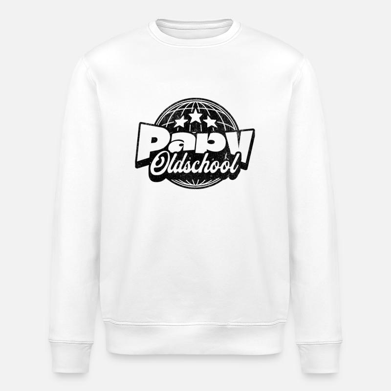 Papy old school - Sweat bio ROLLER Stanley/Stella Unisexe - blanc