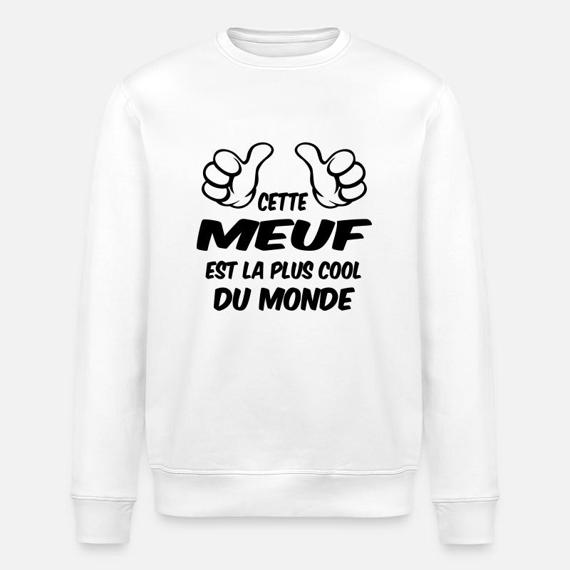 BESTES MÄDCHEN - Stanley/Stella Unisex Bio-Sweatshirt ROLLER - Weiß