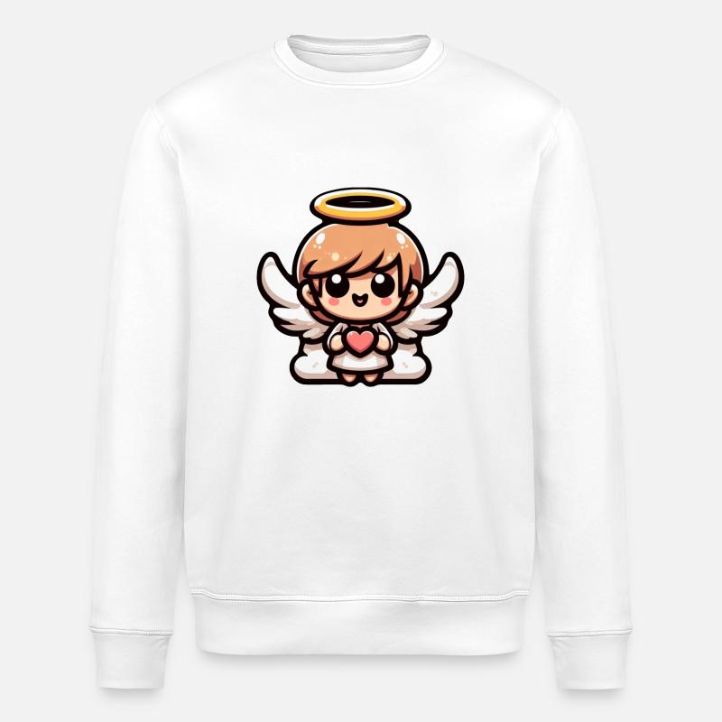 Ange de dessin animé mignon - Sweat bio ROLLER Stanley/Stella Unisexe - blanc