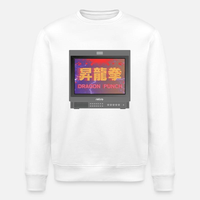 Retrogaming - Dragon Punch - Sweat bio ROLLER Stanley/Stella Unisexe - blanc