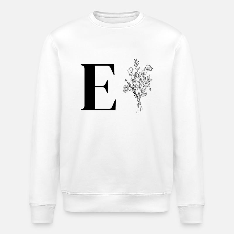 Minimalistische Blumen - Stanley/Stella Unisex Bio-Sweatshirt ROLLER - Weiß