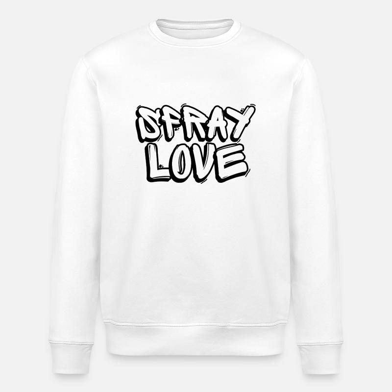 Spray Love - Stanley/Stella Unisex Bio-Sweatshirt ROLLER - Weiß