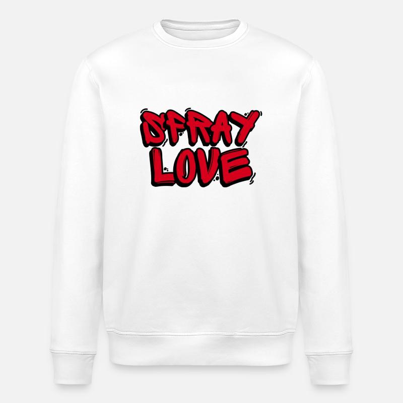 Spray Love - Stanley/Stella Unisex Bio-Sweatshirt ROLLER - Weiß