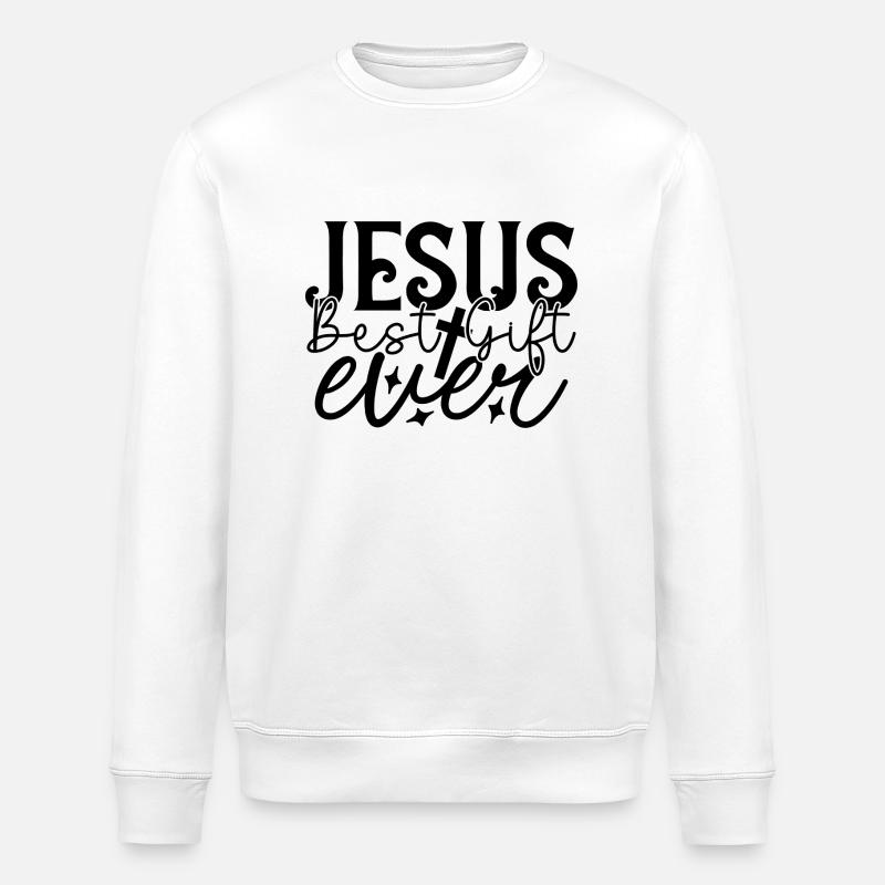 Jésus - Sweat bio ROLLER Stanley/Stella Unisexe - blanc