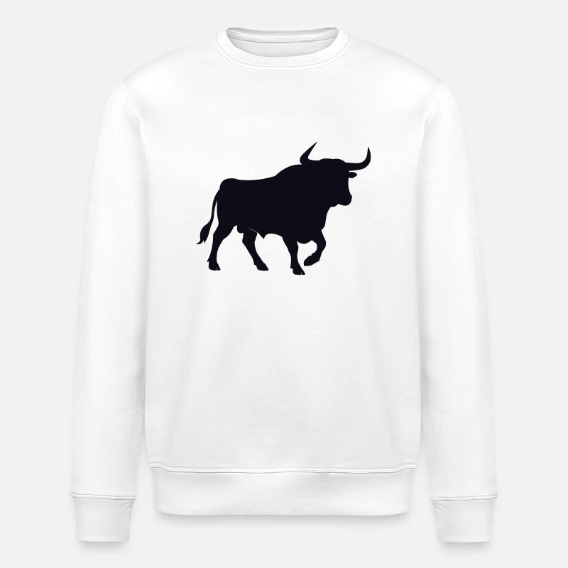 bull - Stanley/Stella ROLLER Unisex Organic Sweatshirt - white