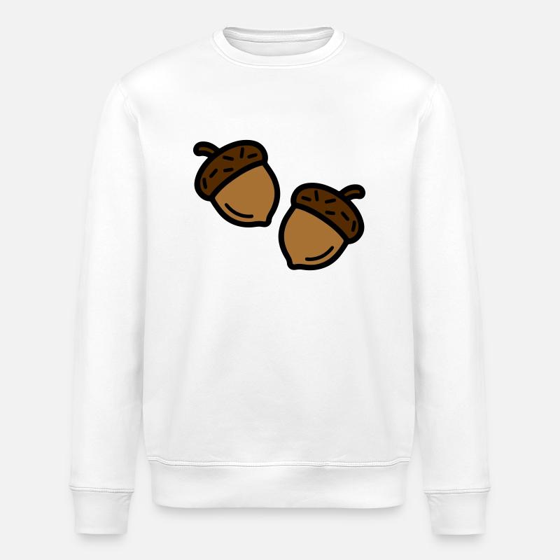 Eichel Herbst Eiche - Stanley/Stella Unisex Bio-Sweatshirt ROLLER - Weiß