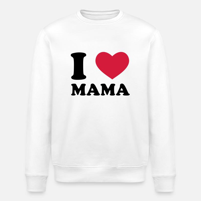 I Love Mommy - Stanley/Stella ROLLER Unisex Organic Sweatshirt - white