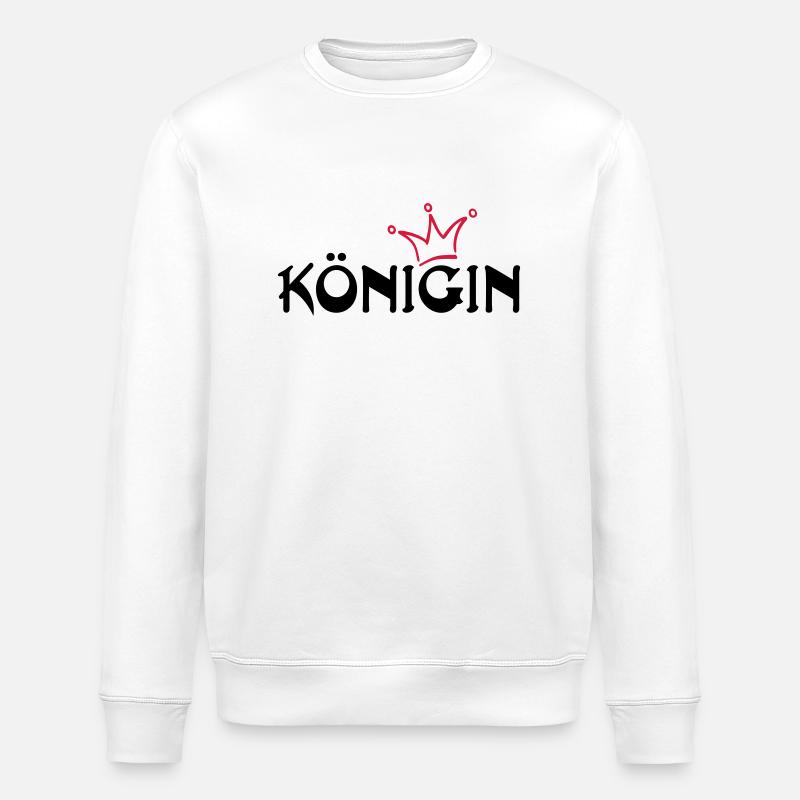 QUEEN - Stanley/Stella ROLLER Unisex Organic Sweatshirt - white