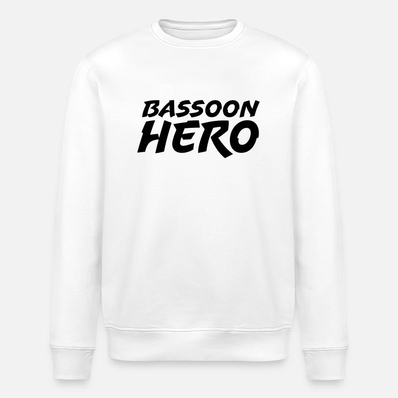 Bassoon Hero - Sweat bio ROLLER Stanley/Stella Unisexe - blanc