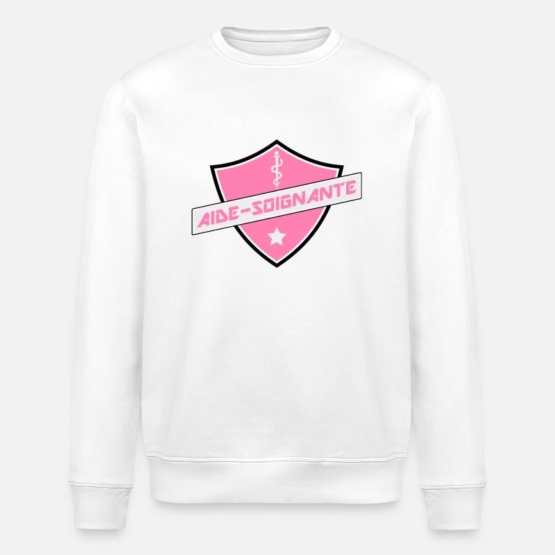 bason aide-soignante - Sweat bio ROLLER Stanley/Stella Unisexe - blanc