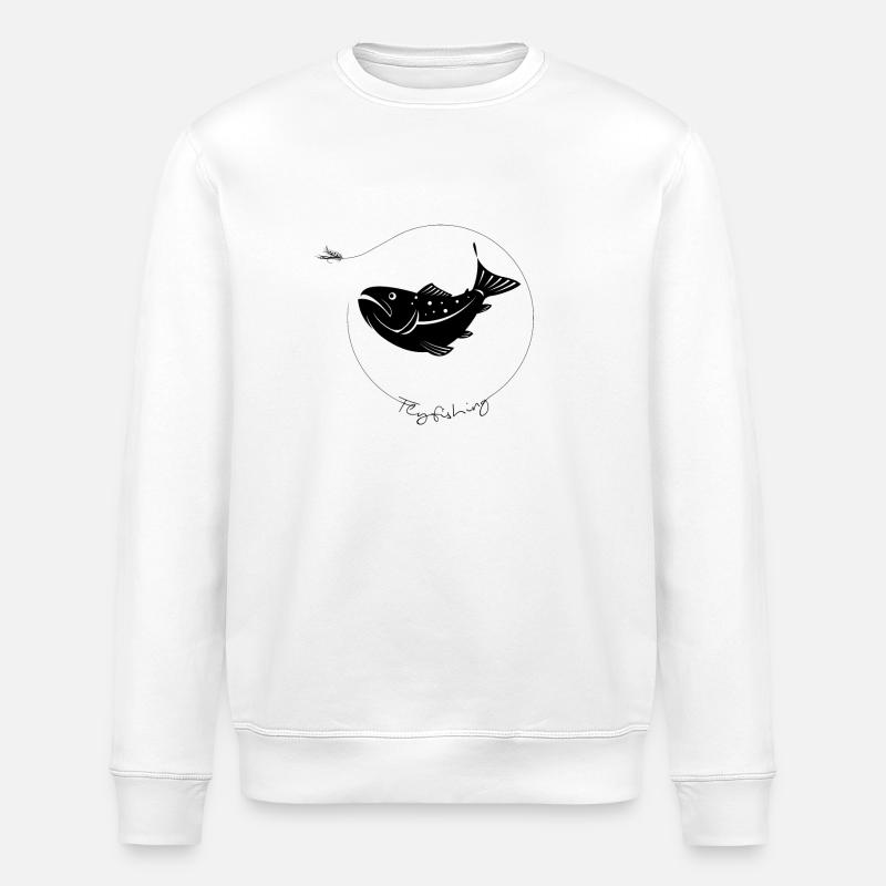 troutfly - Stanley/Stella Unisex Bio-Sweatshirt ROLLER - Weiß