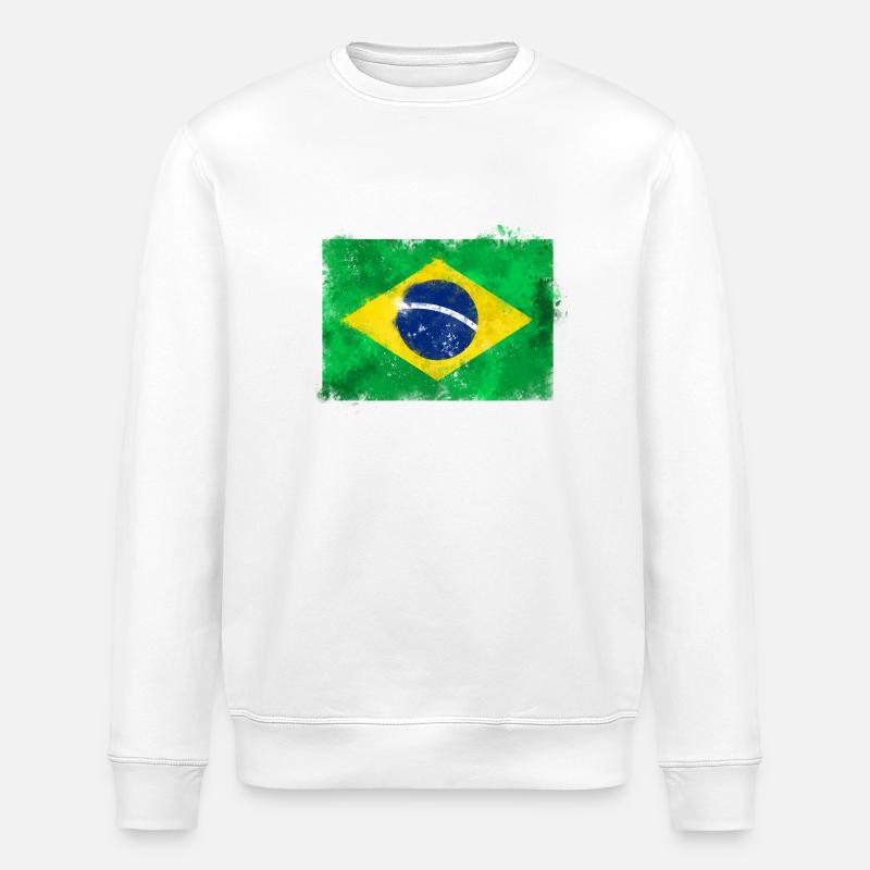 Brasil - Sweat bio ROLLER Stanley/Stella Unisexe - blanc