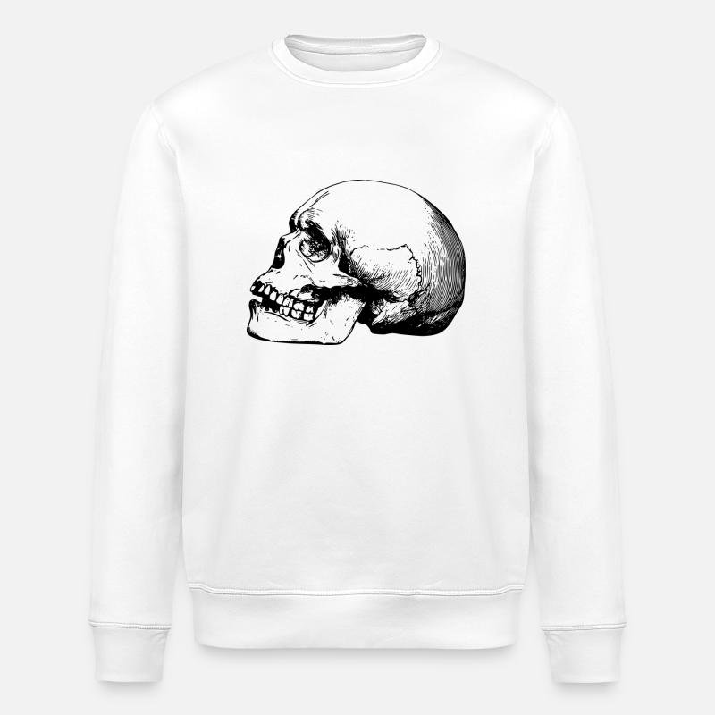 Skull - Stanley/Stella ROLLER Unisex Organic Sweatshirt - white