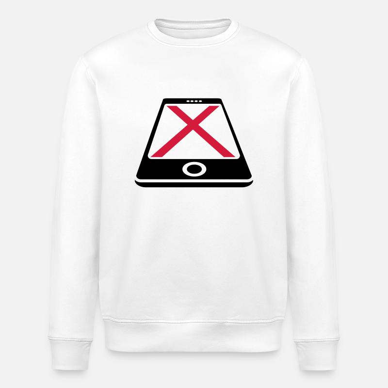 No Smartphone - Stanley/Stella Unisex Bio-Sweatshirt ROLLER - Weiß