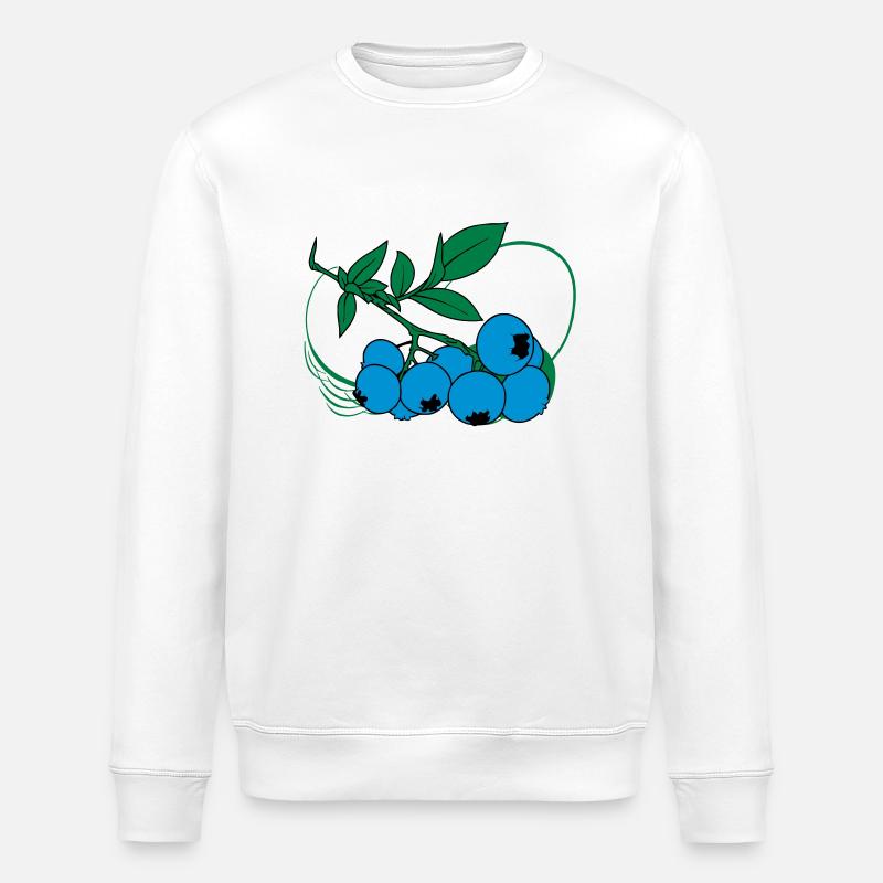 Blaubeeren - Stanley/Stella Unisex Bio-Sweatshirt ROLLER - Weiß