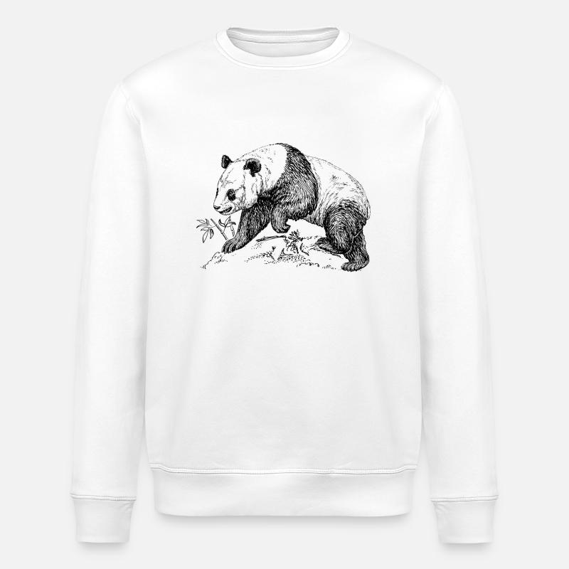 Panda Bär - Stanley/Stella Unisex Bio-Sweatshirt ROLLER - Weiß