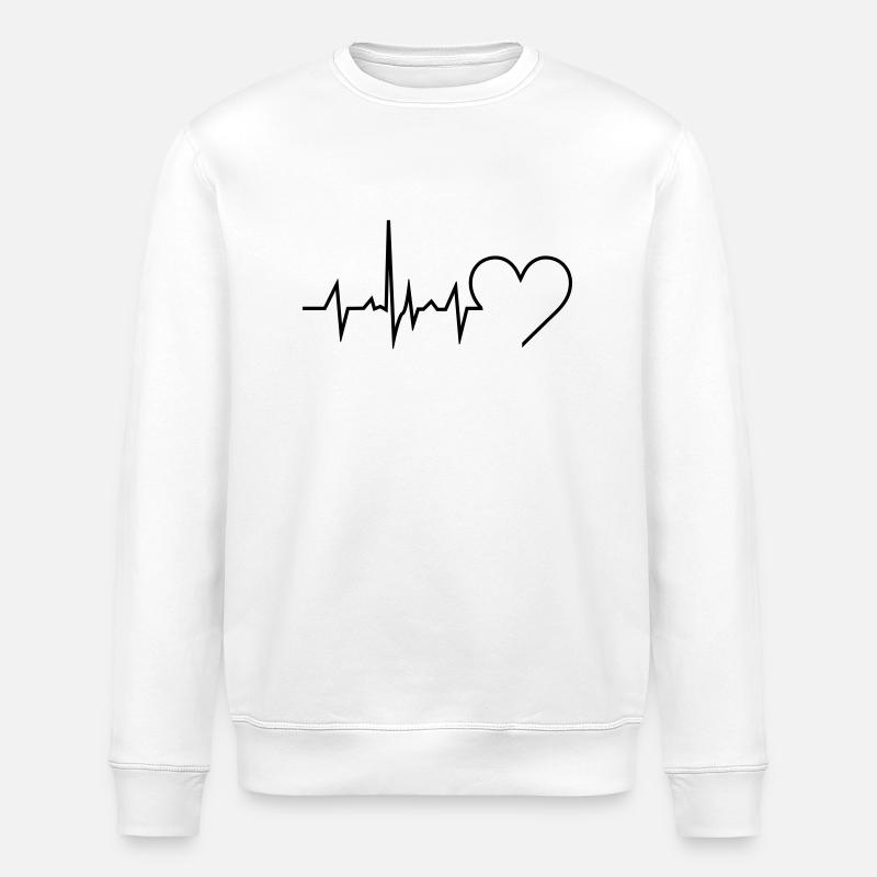 Heartbeat - Stanley/Stella Unisex Bio-Sweatshirt ROLLER - Weiß