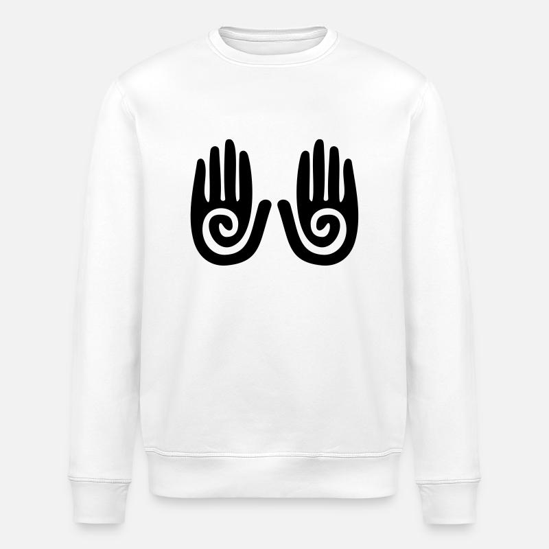 Énergie - Mains - Sweat bio ROLLER Stanley/Stella Unisexe - blanc