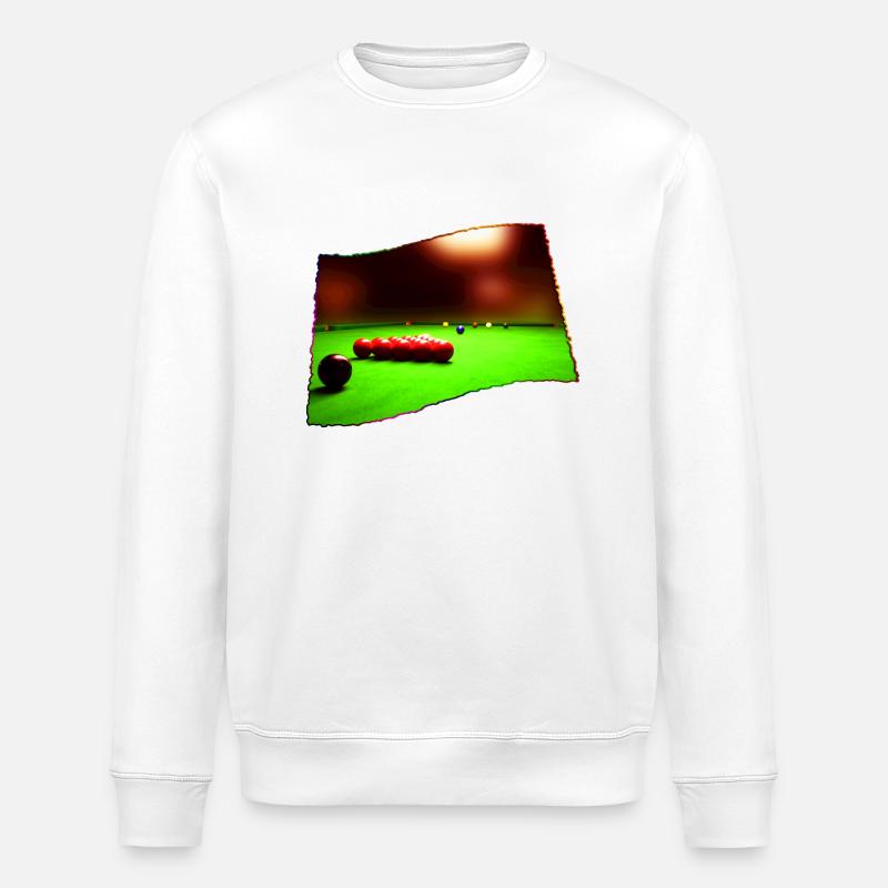 SNOOKER - Photo - Stanley/Stella Unisex Bio-Sweatshirt ROLLER - Weiß