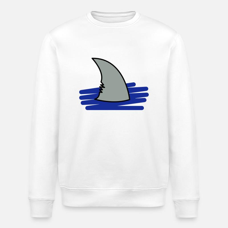 Shark / aileron de requin - Sweat bio ROLLER Stanley/Stella Unisexe - blanc