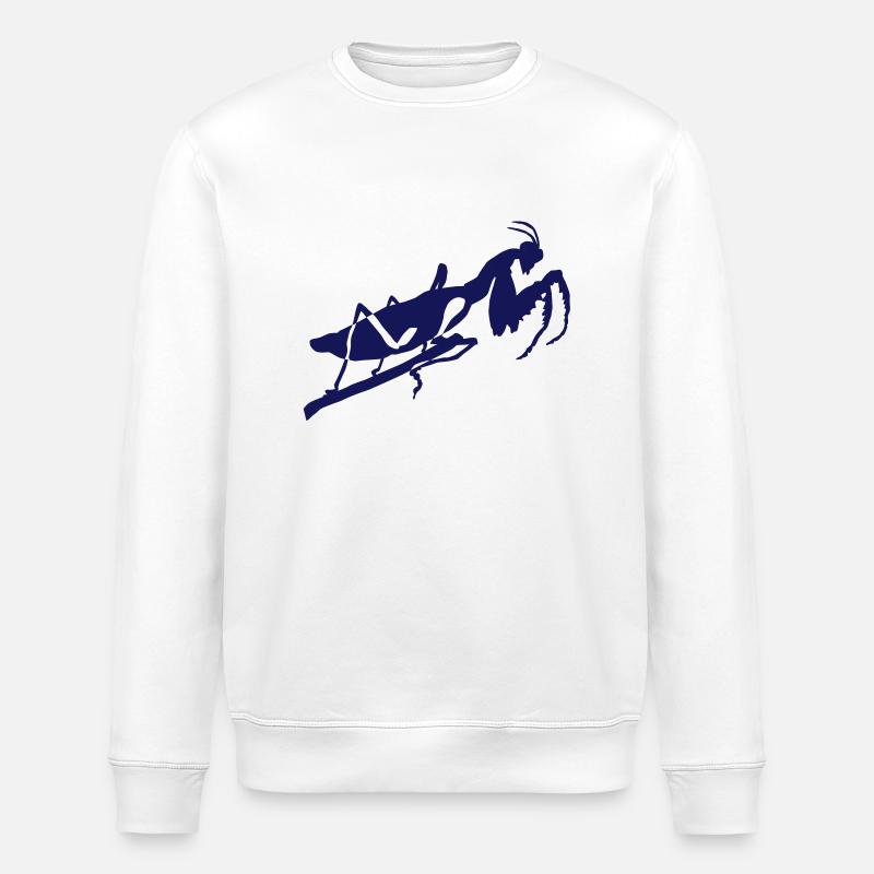 Gottesanbeterin - Stanley/Stella Unisex Bio-Sweatshirt ROLLER - Weiß