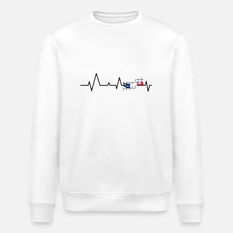 Torwart Herzschlag - Stanley/Stella Unisex Bio-Sweatshirt ROLLER - Weiß