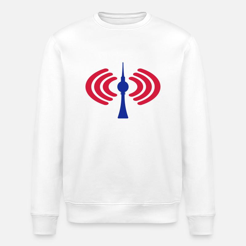 Fernsehturm - Stanley/Stella Unisex Bio-Sweatshirt ROLLER - Weiß