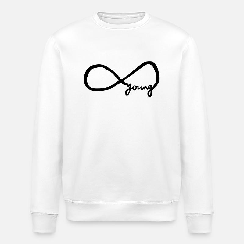 infinity_young - Stanley/Stella ROLLER Unisex Organic Sweatshirt - white
