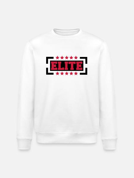 Elite Logo - Stanley/Stella ROLLER Unisex Organic Sweatshirt - white