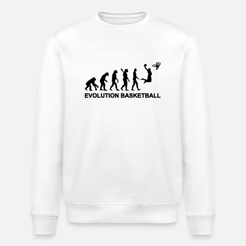 Evolution Basketball - Stanley/Stella Unisex Bio-Sweatshirt ROLLER - Weiß