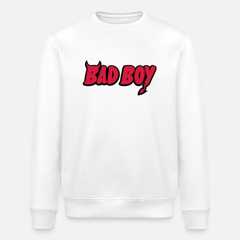 Bad Boy - Stanley/Stella Unisex Bio-Sweatshirt ROLLER - Weiß