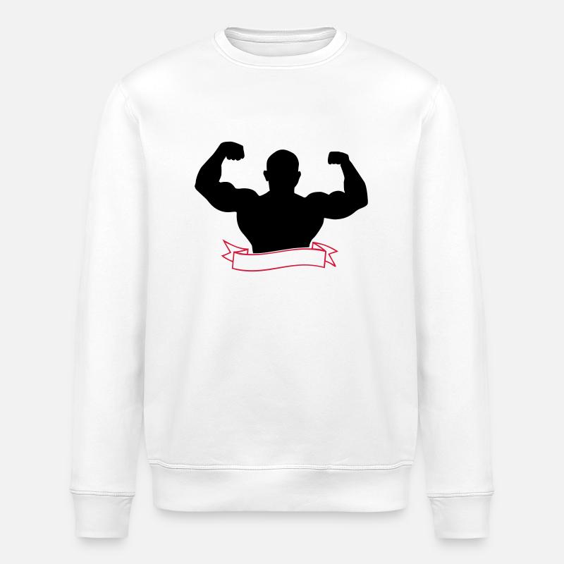 Bodybuilder - Stanley/Stella Unisex Bio-Sweatshirt ROLLER - Weiß